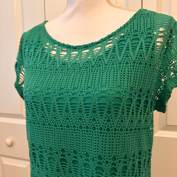 Chicos women green knit top~ Size1 - Picture 8 of 11